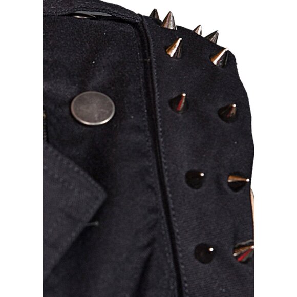 Lip Service High Low Metal Studs Moto Zipper vest - Picture 5 of 8